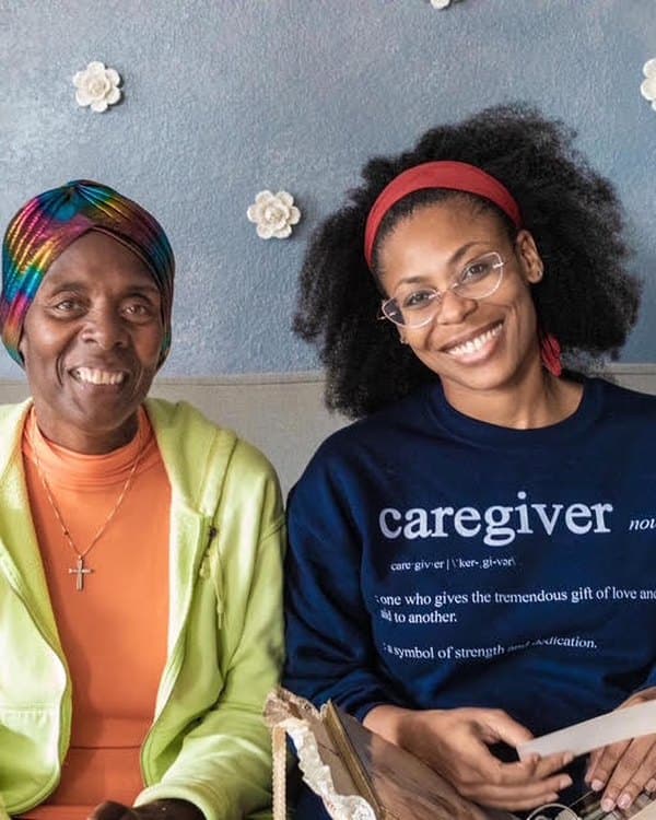 Jacquelyn Revere with her mother