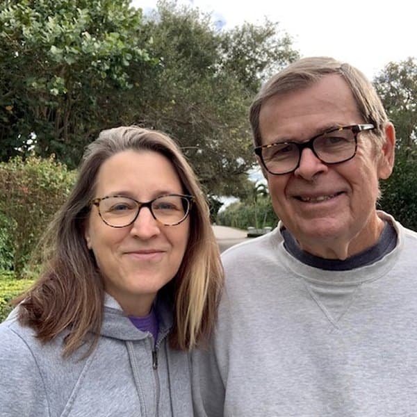 Lynn McGuire-Raj with her father